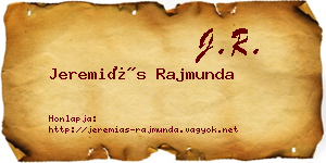 Jeremiás Rajmunda névjegykártya